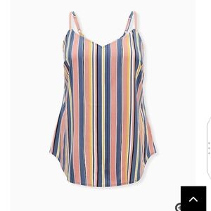 🆕 2X MULTI STRIPE STRETCH CHALLIS CAMI